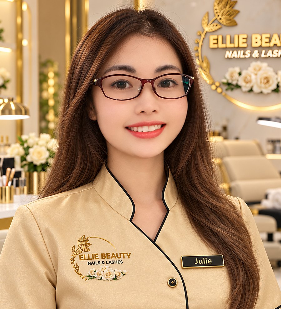 Julie Nong, lash and nail artist at Ellie Beauty